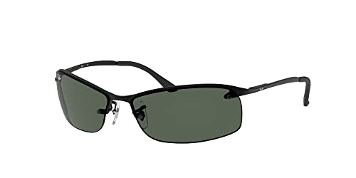 Ray-Ban RB3183 Sunglasses Bundle: RB 3183 RB3183 006/71 Matte Black Dark Green and Universal Anti-slip Silicone Leash