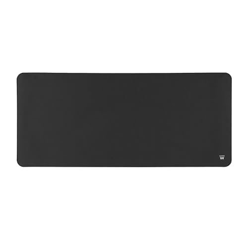 Ewent Alfombrilla para ratón XXL, Alfombrilla para ratón Rectangular, 900 x 400 x 3 mm, de poliéster (Lycra) Negro y Base de Goma, Duradera y fácil de Limpiar, Superficie Antideslizante, Mejora la