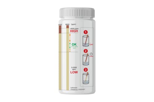 Miniatura 8 de 20 Pruebas De Agua Salada Para Piscina Y Spa, 0-8000 Ppm, Concentración De Cloruro De Sodio
