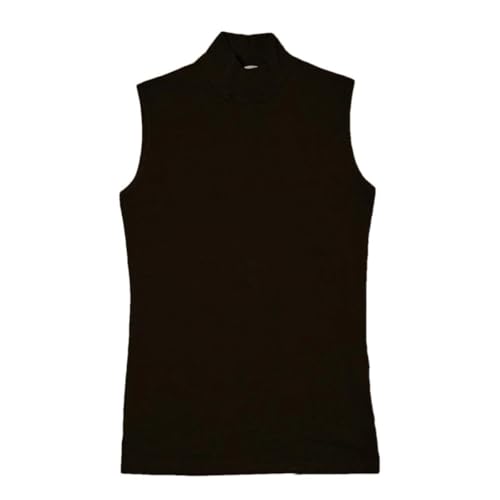JADEA Lupetto Donna Smanicato in Cotone Elasticizzato – Comfort e Stile per Tutte Le Occasioni,Nero,S
