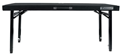 Rockville Rtbl4 Adjustable Height Dj Table Folding Legs + Carry Bag 20" X 60" #TOP1