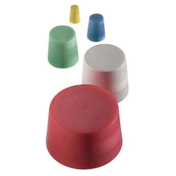 Cole-Parmer Solid Color-Coded Silicone Stoppers, Standard Size 13.5, Green; 1/Bag
