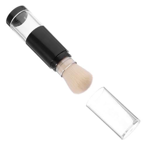 Beavorty Brocha para Polvos Recargable Botella Integrada, Tamaño Compacto, Fibras Tipo Piel de Oveja, Adecuado para Maquillaje de Viaje y Base Líquida, Herramienta Versátil para Polvos