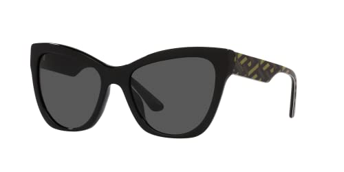 Versace Woman Sunglasses Havana Frame, Dark Brown Lenses, 56MM
