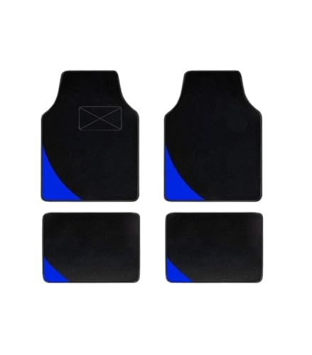 4 Stück Universal Ersatzfußmatten Autos Teppichmatten Vorne Und Hinten Staubdichter Ersatz(Blau)