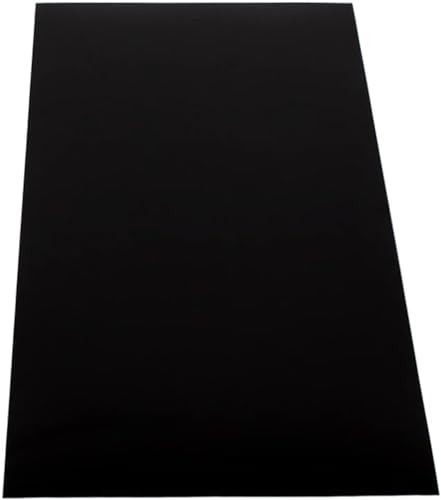 ABS Kunststoff Platte 1000x490mm Farbe Schwarz in Stärken 1-2-3 und 4mm Einseitige Schutzfolie - Top Qualität (Stärke-2mm-1000x490mm)