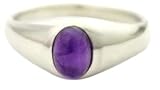 COSUMOSU Amethyst Stone Ring 925 Sterling Silver Ring (Purple) (8)
