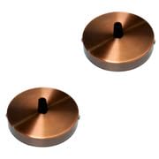 LEDSone 2PCS Ceiling Rose Pendant Cable Grip Clamp Plate for Light Fitting Hanging Lamp,100mm Multi Colour Full Set Hanging Lamp Ceiling Accessories (Copper)