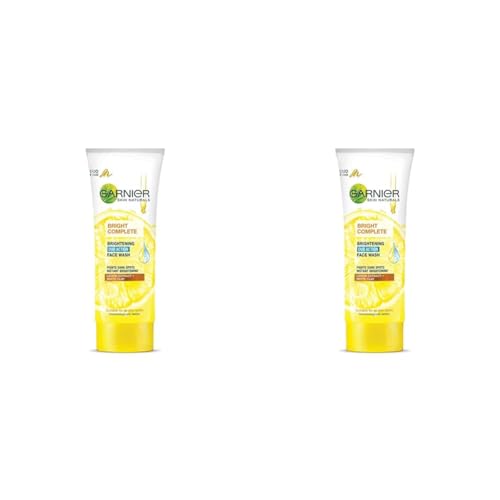 Image of Garnier Skin Naturals Bright Complete Vitamin C Face Wash - Vitamin C Face Wash For Brighter and Glowing Skin - Daily Cleanser Suitable For all Skin Types, 100g (Pack of 2)
