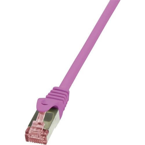 LogiLink PrimeLine Câble réseau Cat6 S/FTP AWG27 PIMF LSZH 3 m Rose