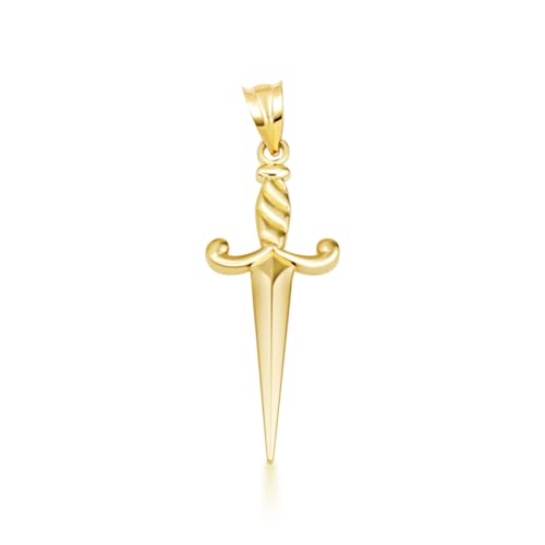Claddagh Gold bold dagger pendant