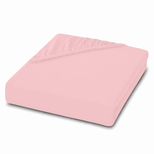 Anti-Allergy Anti-Bacterial Brushed Microfibre Polyester Fitted Bed Sheet - 28cm Depth, Easy Care, Fade Resistant (Pink, Single)