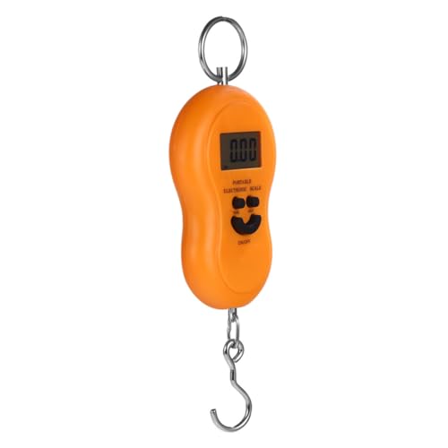 IWOWHERO 電子高耐久スチールフック搭載ポータブルデジタル吊り下げスケール 製滑らかシェルで快適操作 キッチンや釣りにな軽量携帯型秤