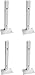 Floating Shelve Corner Brace Strelts Stagets, 4PCS pływające wsporniki półek, wsparcie półki na rurę kwadratową dla pływających półek (kolor: biały, rozmiar: 250 mm/9,8 cali) (Color : White)