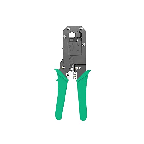 RJ45 RJ12 RJ11 Modular Crimper for Cat5 Cat5E Cat6 Cat6A 8P/6P Ethernet Cable Plugs Network Connectors Strip Cut and Crimp Tool by VIVOCH - Used condition - US$8.99