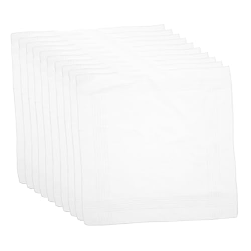 Holibanna Soft Cotton Handkerchiefs 10 Pack Artistic Tie-dye Block Printing Design for Men Women