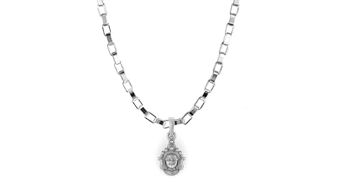 Pendentif Durga Maa argent anti-ternissement petit format avec chaîne