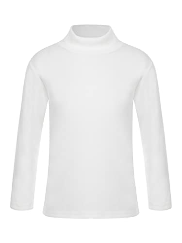 FEESHOW Kids Girls Boys Turtleneck Thermal Underwear Solid Base Layer Undershirts Winter Warm Pullover Tops