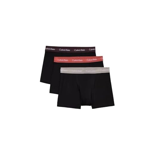 Calvin Klein Calzoncillos Bóxer Hombre Pack de 3 Trunks Ropa Interior, Negro (B- Rock Ridge, Fudge, Bruchetta Wbs), M