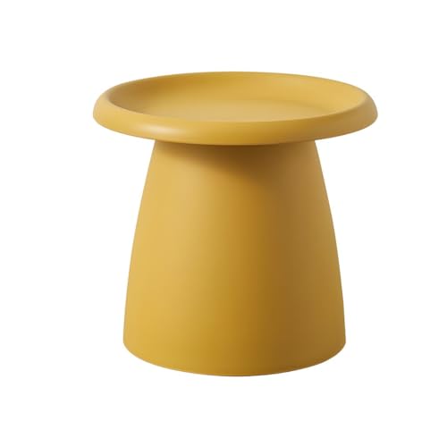 DGDHHSFJDJ Mesa de Centro nórdica Moderna con Forma de Hongo - Diseño Redondo de plástico Blanco de 71 cm. Minipedestal de 35 cm para Balcones y Salas de Estar.