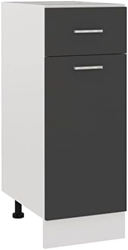 vidaXL Kitchen Cabinet Home Kitchen Equipment Indoor Furniture Appliance Tool Storage Shelf Organiser Modern Cupboard White Engineered Wood