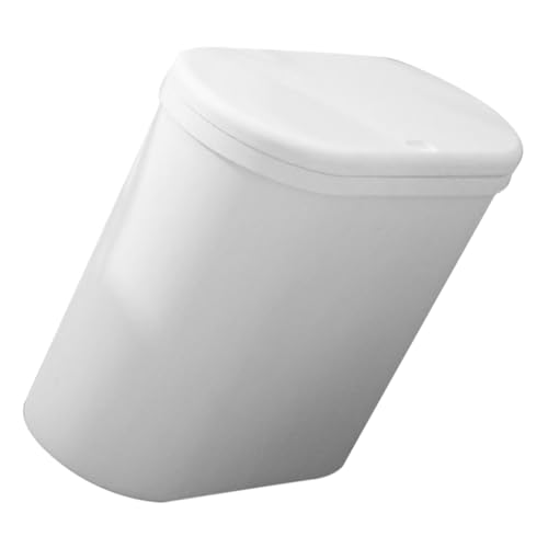 Caneca de basura de plástico con tapa diseño delgado miniatura 1