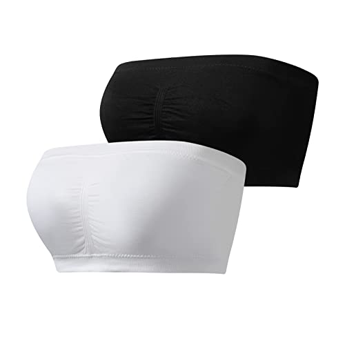Jiuday Trägerloser BH Damen Bandeau BH ohne Träger Gepolsterter BH...