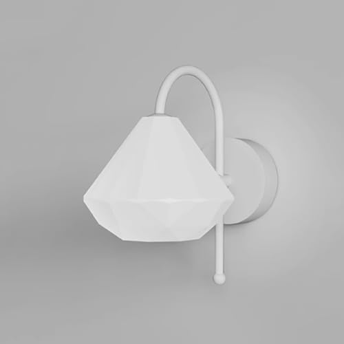 Lámparas de Pared, Aplique de Pared Blanco, iluminación de Color Crema, luz de Pared LED de 7 W con Forma de Diamante, lámpara de Pared artística de PE, lámpara de Pared contemporá