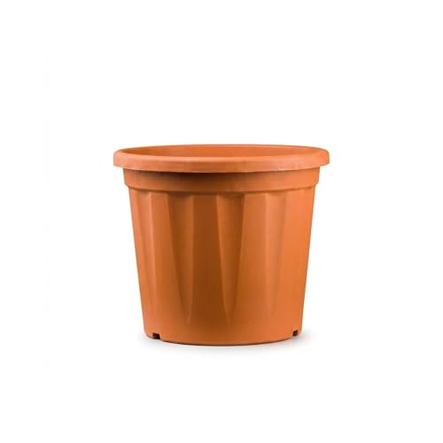 Image of 8 Inch Heavy Duty Plastic Planter | Grower Pot /Garden Pot for Home & Garden (Black) (Pack of 12)
