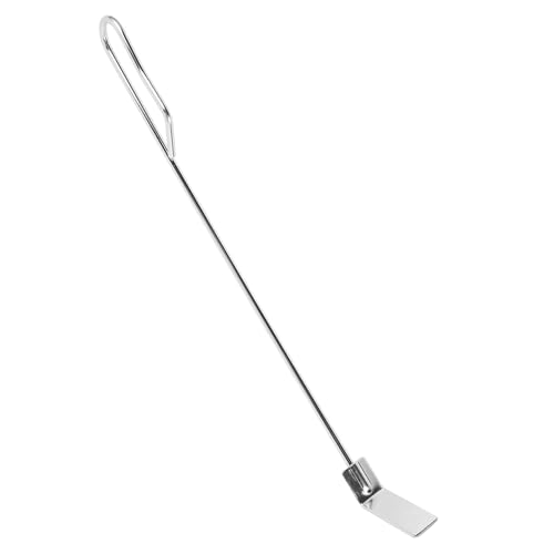 Abaodam Rastrillo para Carbón de Acero Inoxidable Pala para Cenizas Portátil y Ligera Herramienta de Limpieza para Barbacoa y Chimenea Adecuado para Uso Doméstico Aire Libre Tamaño