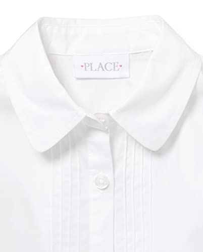 The Children's Place Girls' Long Sleeve Pintuck Poplin Button Down Shirt3
