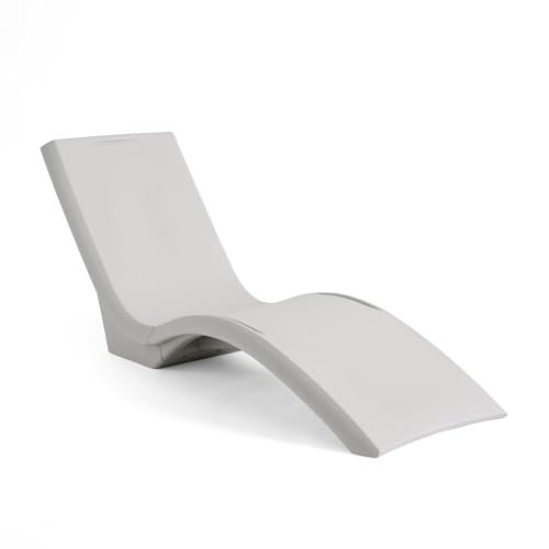 Image of Step2 Vero Pool Lounger, in-Pool Chaise Lounge Chair for Tanning Ledges up to 12 in, Outdoor Patio Chair, Weighted, Grey w /Speck