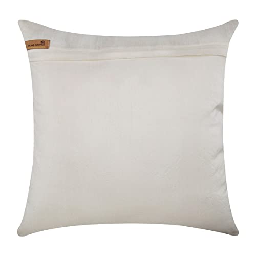 The Homecentric Chair Cushion Cover, Green Decorative Throw Pillow Cover 16X16 Inch (40X40 Cm), Velvet Cushion Cover, Birds, Peacock, Art Deco Pillow Cover, Applique, Modern Pillow - Art Deco Peacock #TOP2