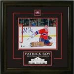 Autographed Roy Picture - 8x10 Etched Mat Knee Frame - Autographed NHL Photos