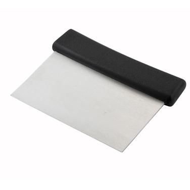 Winco DSC-2 Stainless Steel 6" X 3" Dough Scraper W/ Plastic Handle-DSC-2