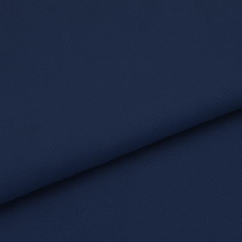 Image of DECOR2ADMIRE 300 TC Premium Glace Cotton Solid Lines Pastel Shades Bedsheet for Single Bed with 1 Pillow Cover for Home (Solid-Plain Navy Blue, Single 60 inch x 90 inch)
