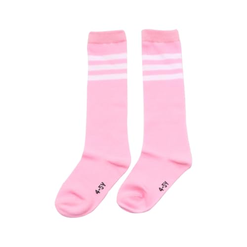FZBNSRKO 1 Pair Toddlers Children Kids Girls Boys Cotton Bootie Knee High Long Soccer Socks Team Socks for Kids 4-5 Years Old
