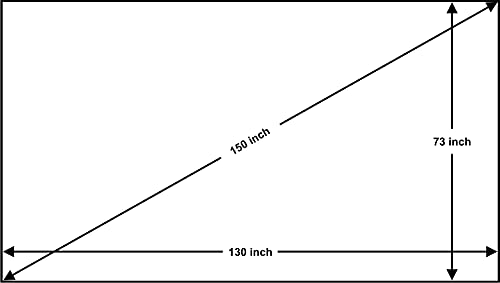 Image of BIG VUE 1 Cm Edge 150 Inches Grey Material Fixed Frame Projector Screen 16:9 Diagonal Active 3D 4K Ultra Hd Projector Screen (150 Inch, Grey)