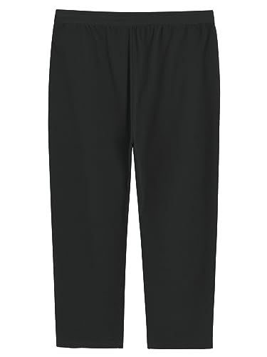 Weintee Women's Plus Size Petite Open Bottom Sweatpants with Pockets2