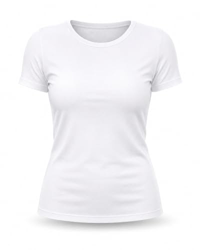 T-shirt ajusté pour femme | Tissu extensible moulant et col rond coupe sexy