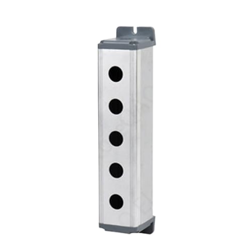 Boîtier d'interrupteur à bouton-poussoir en aluminium étanche 5 trous de 19 mm