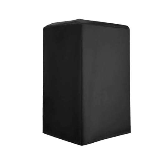 Tiardey Funda para Altavoz de Exterior, Funda Antipolvo para Altavoz, Resistente a los Rayos UV, Impermeable, Tela Oxford, Color Negro, 1 Unidad