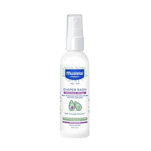 Mustela Baby Diaper Rash Cream Spray – Touch-Free protectant with Zinc Oxide & Natural Avocado – Treats, Soothes and Prevents Diaper Rash- Fragrance-Free – 3 fl. oz