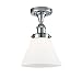 Innovations 916-1C-PC-G41-LED LED Semi-Flush Mount from Ballston Collection, Silver, 13.00x8.00x8.00