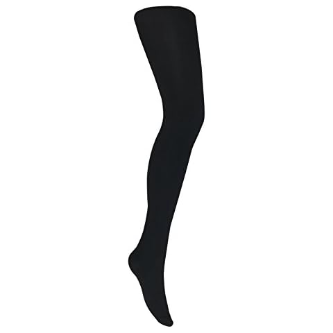 MYSASI Women's Black Opaque Tights, Size M Cover