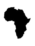 Africa Continent Silhouette LLI | Decal Vinyl Sticker | Cars Trucks Vans Walls Laptop | Black | 5.5 x 4.6 in | LLI2154