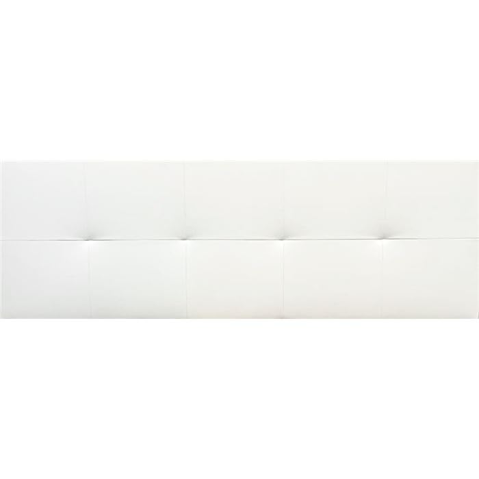 Shiito | Modelo Jensen JC - Cabecero tapizado en Polipiel| Acabado en Color Blanco - 150x50x4 cm