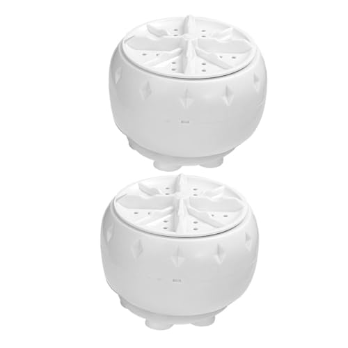 DRESSOOS 2個 洗濯機 電気誘導手洗い器 小型食器洗い機 vkxポータブルウォッシャー ハンドヘルド食器洗い機 ポータブルミニ食器洗い機 洗濯用ハンドウォッラスチック 白い
