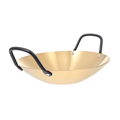 HOLIDYOYO Stainless Steel Dry Pot Korean Style Kitchenware Easy to Clean Korean Noodle Pot Cooking Utensil