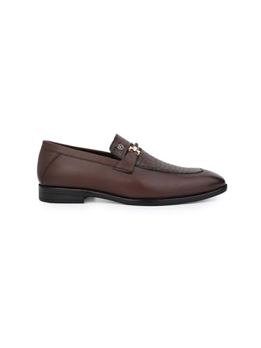 Image of ALBERTO TORRESI Genuine Leather Men's Calabria Brown Buckle Slip-ONS